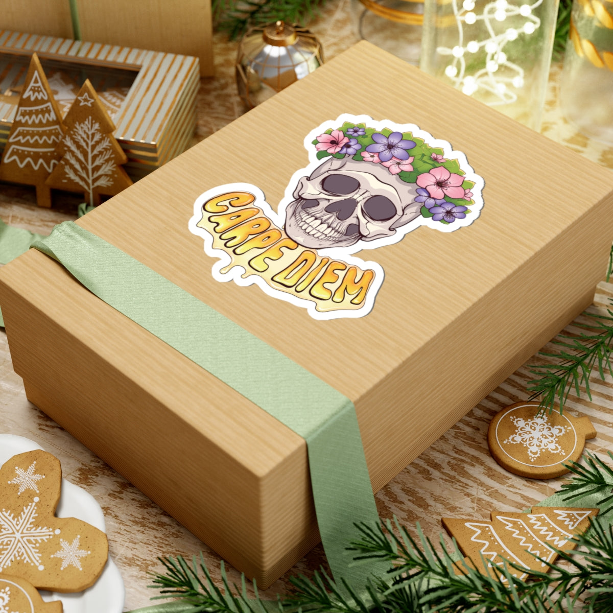 "Joyful Skull" Kiss-Cut Stickers