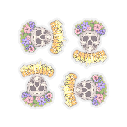 4x "Joyful Skull" Kiss-Cut Stickers (1 option)