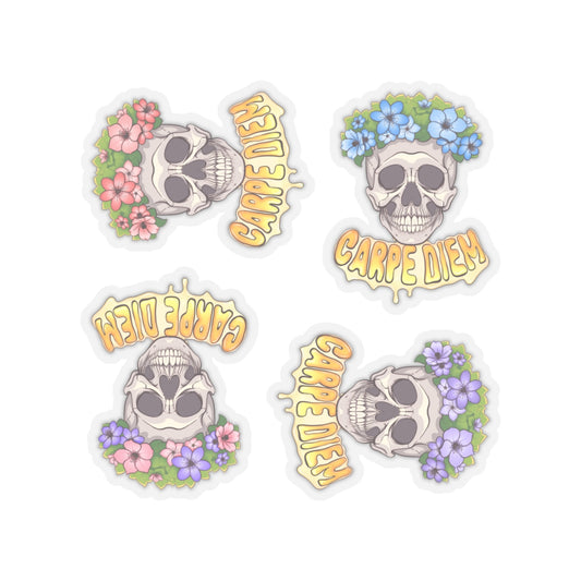 4x "Joyful Skull" Kiss-Cut Stickers (4 options)