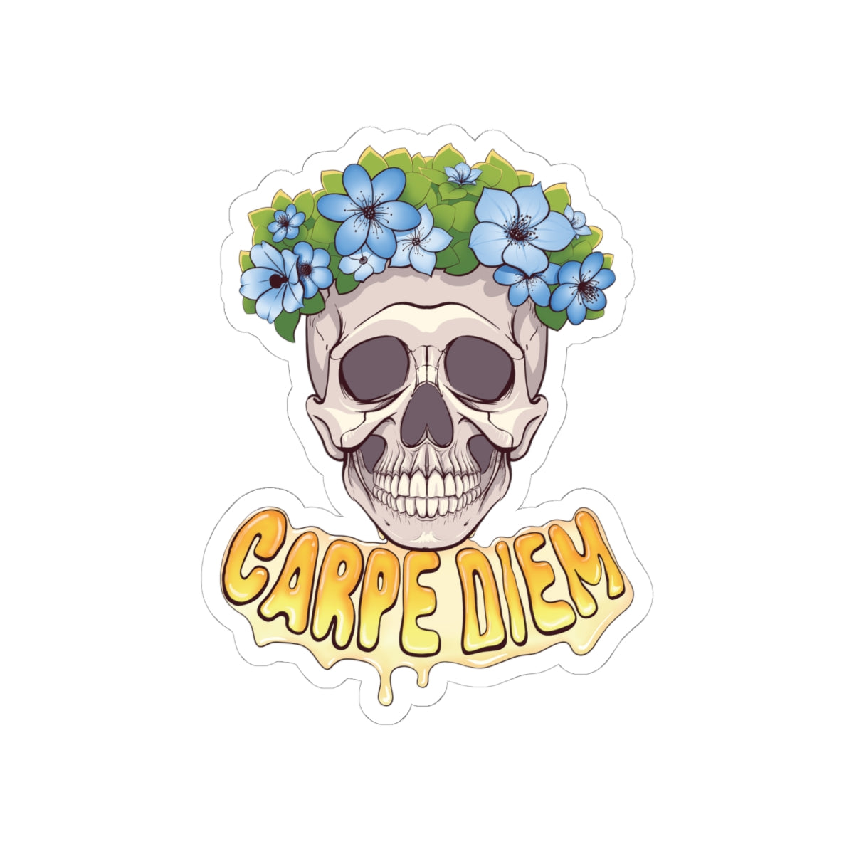 "Joyful Skull" (Ukraine) Kiss-Cut Stickers