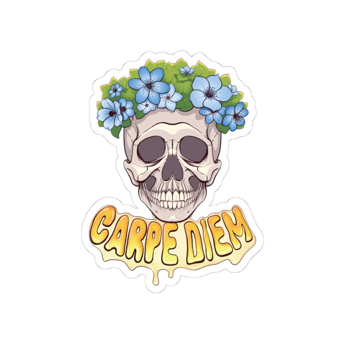 "Joyful Skull" (Ukraine) Kiss-Cut Stickers