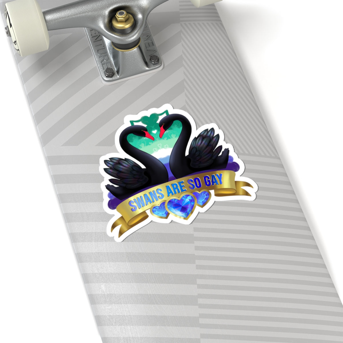 "SWANS ARE SO GAY" Kiss-Cut Stickers