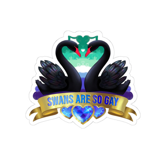 "SWANS ARE SO GAY" Kiss-Cut Stickers