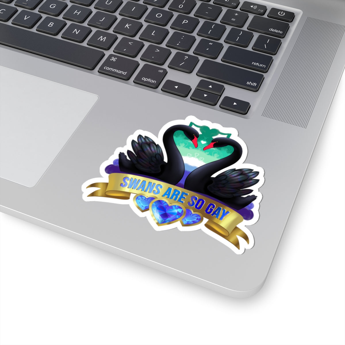 "SWANS ARE SO GAY" Kiss-Cut Stickers