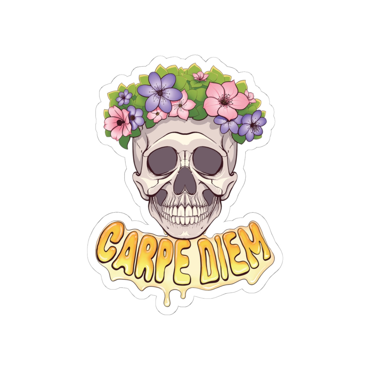 "Joyful Skull" Kiss-Cut Stickers
